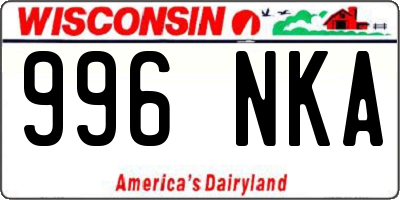 WI license plate 996NKA