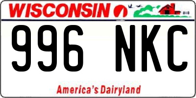 WI license plate 996NKC