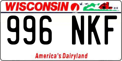 WI license plate 996NKF