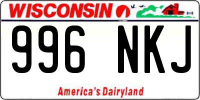WI license plate 996NKJ