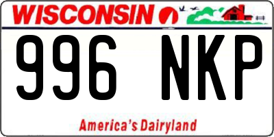 WI license plate 996NKP