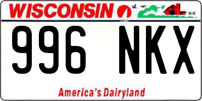 WI license plate 996NKX