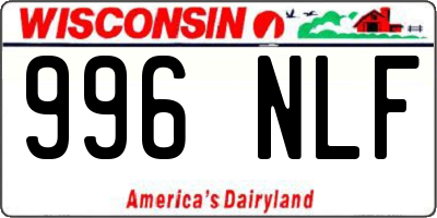 WI license plate 996NLF