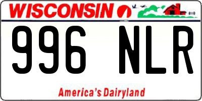 WI license plate 996NLR