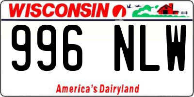 WI license plate 996NLW