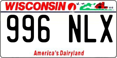 WI license plate 996NLX
