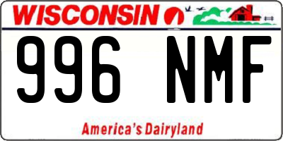 WI license plate 996NMF