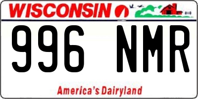 WI license plate 996NMR