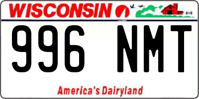 WI license plate 996NMT