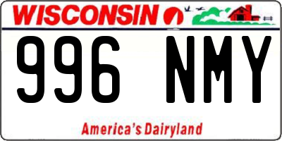 WI license plate 996NMY