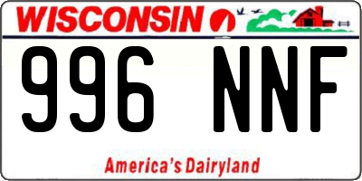 WI license plate 996NNF