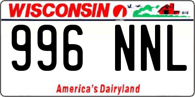 WI license plate 996NNL