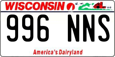 WI license plate 996NNS
