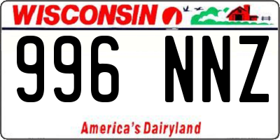 WI license plate 996NNZ