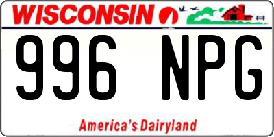 WI license plate 996NPG