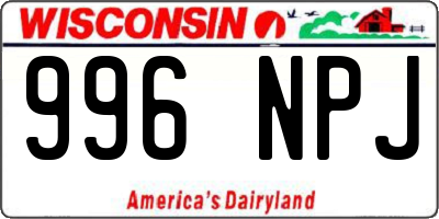 WI license plate 996NPJ