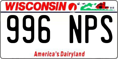 WI license plate 996NPS