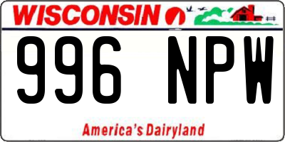 WI license plate 996NPW