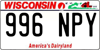 WI license plate 996NPY