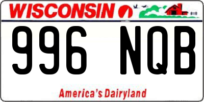 WI license plate 996NQB