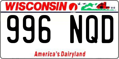 WI license plate 996NQD