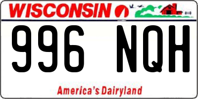 WI license plate 996NQH