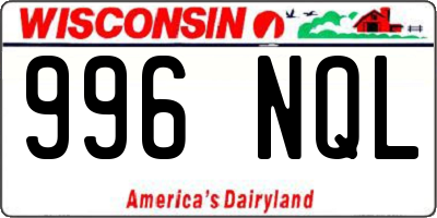 WI license plate 996NQL