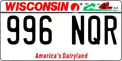 WI license plate 996NQR