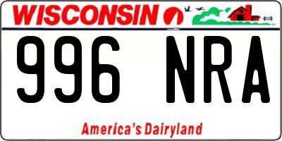 WI license plate 996NRA