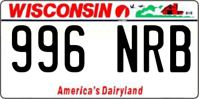 WI license plate 996NRB