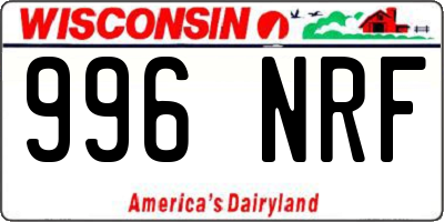 WI license plate 996NRF