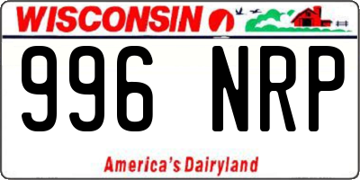 WI license plate 996NRP