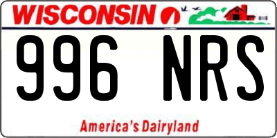 WI license plate 996NRS