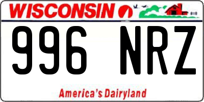 WI license plate 996NRZ
