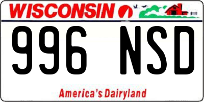 WI license plate 996NSD