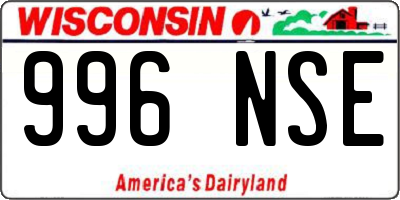 WI license plate 996NSE