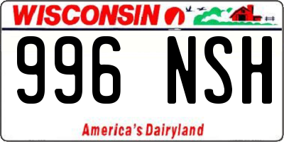 WI license plate 996NSH