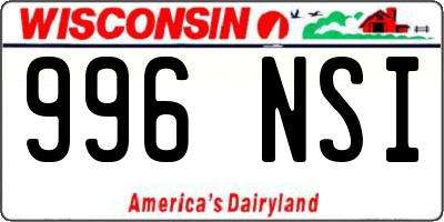 WI license plate 996NSI