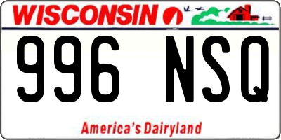 WI license plate 996NSQ
