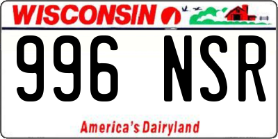 WI license plate 996NSR