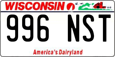 WI license plate 996NST
