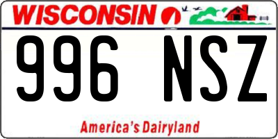 WI license plate 996NSZ