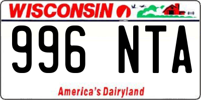 WI license plate 996NTA