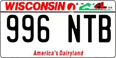 WI license plate 996NTB