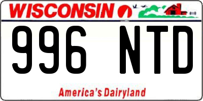WI license plate 996NTD