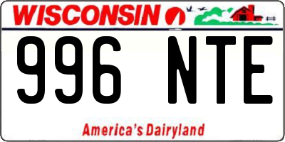 WI license plate 996NTE