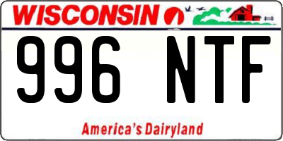 WI license plate 996NTF