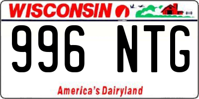 WI license plate 996NTG