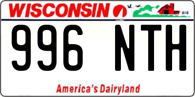 WI license plate 996NTH