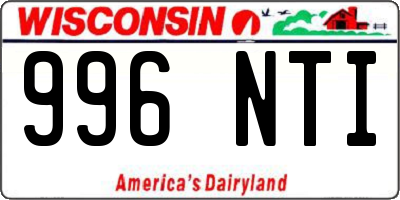 WI license plate 996NTI